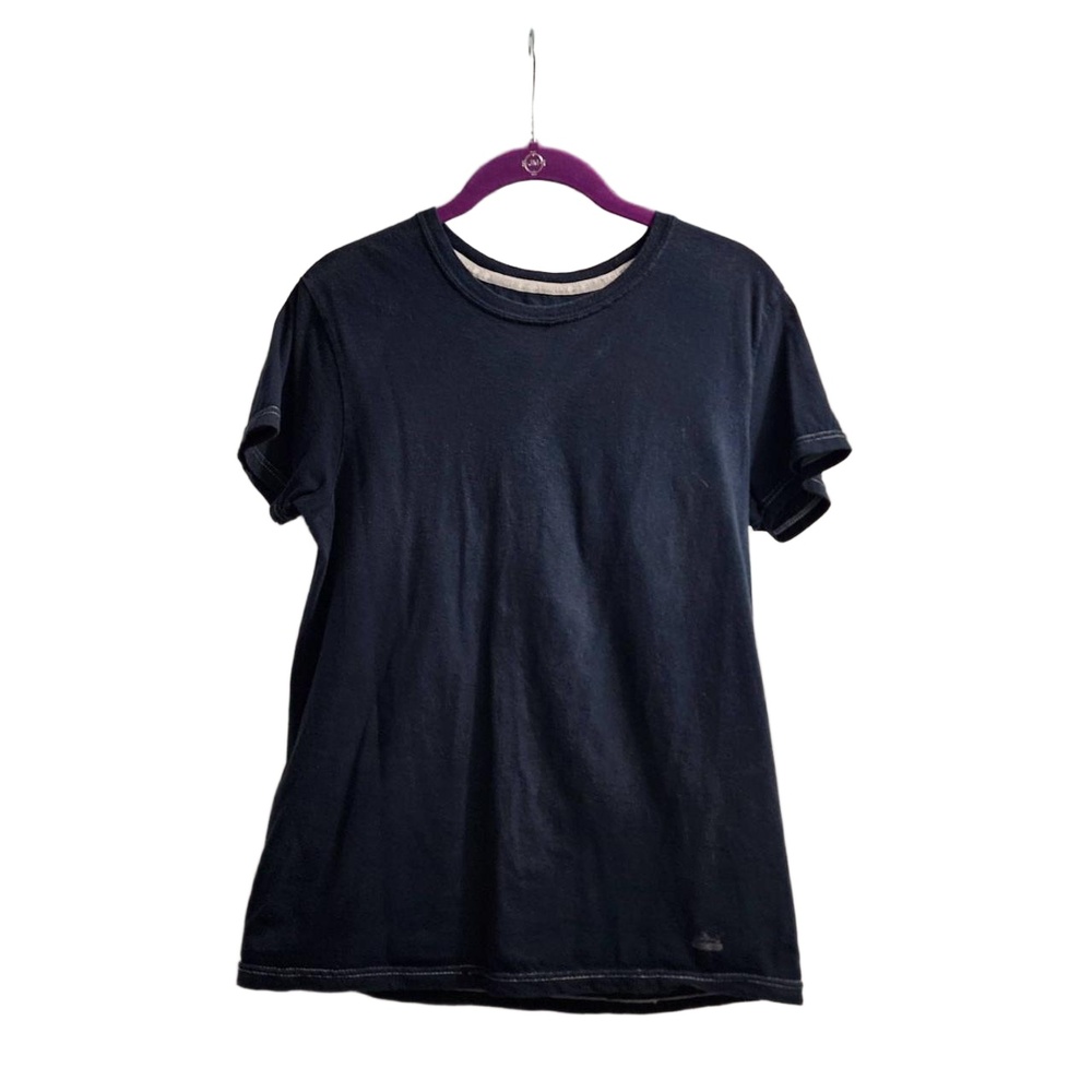 Starter T‎ Shirt Mens Size Large Navy Blue Crew Neck Short Sleeve Sporty Retro